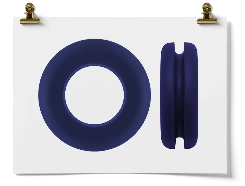 Dark Blue Mason Jar Rubber Grommet