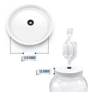Gallon Lid with S Style Airlock