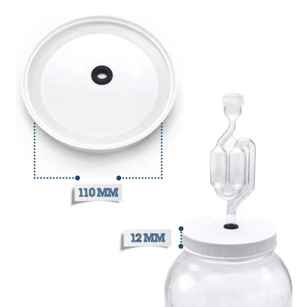 Gallon Lid with S Style Airlock