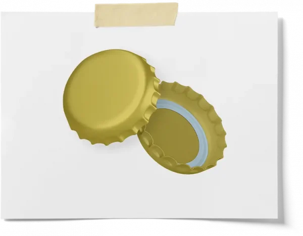 Gold 26 Mm Diameter Caps