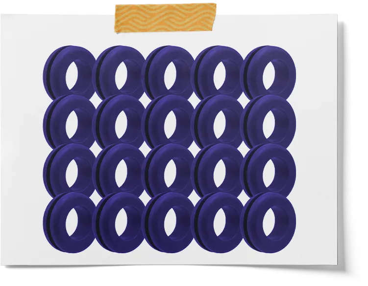 Indigo Colored Rubber Grommets For Mason Jars