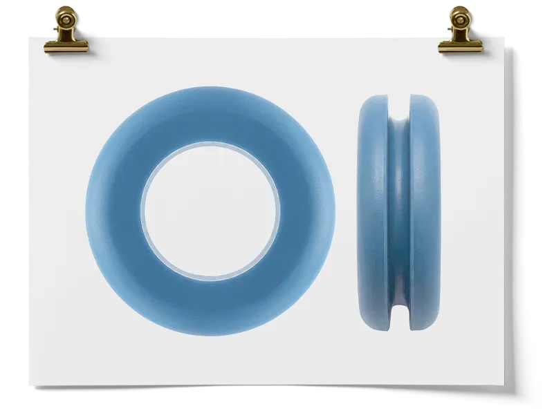Light Blue Round Rubber Grommet