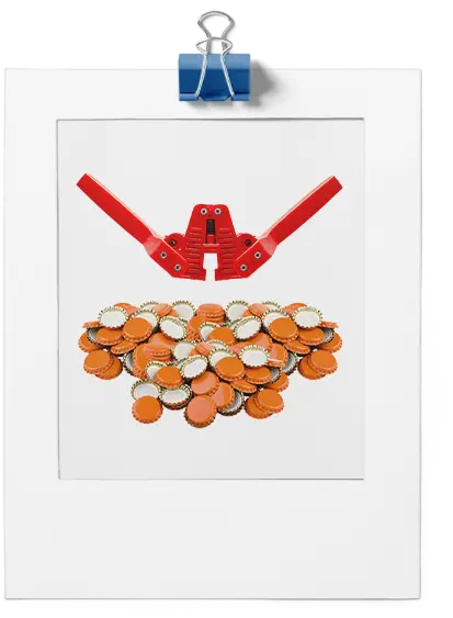 Orange Bottle Caps M06