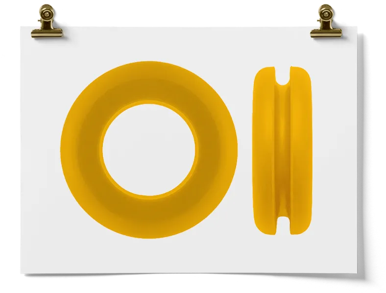 Orange Rubber Grommets Airlock
