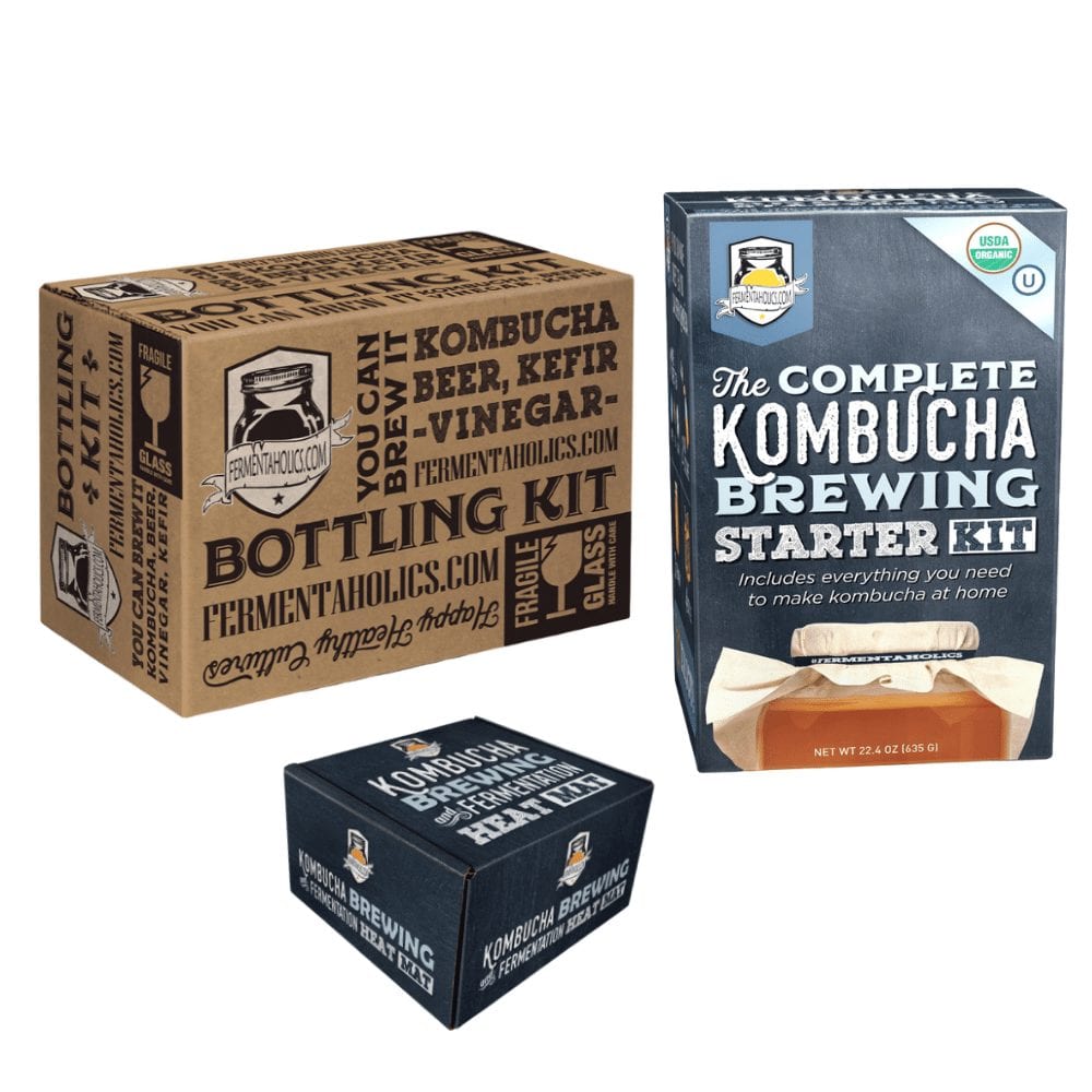 Complete Kombucha Kit + Heat Wrap + Bottling Kit