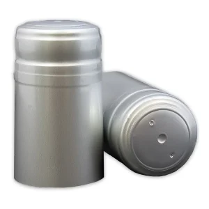 Silver Wine Bottle PVC Shrink Caps