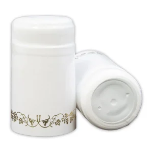 White Gold Wine Bottle PVC Shrink Caps