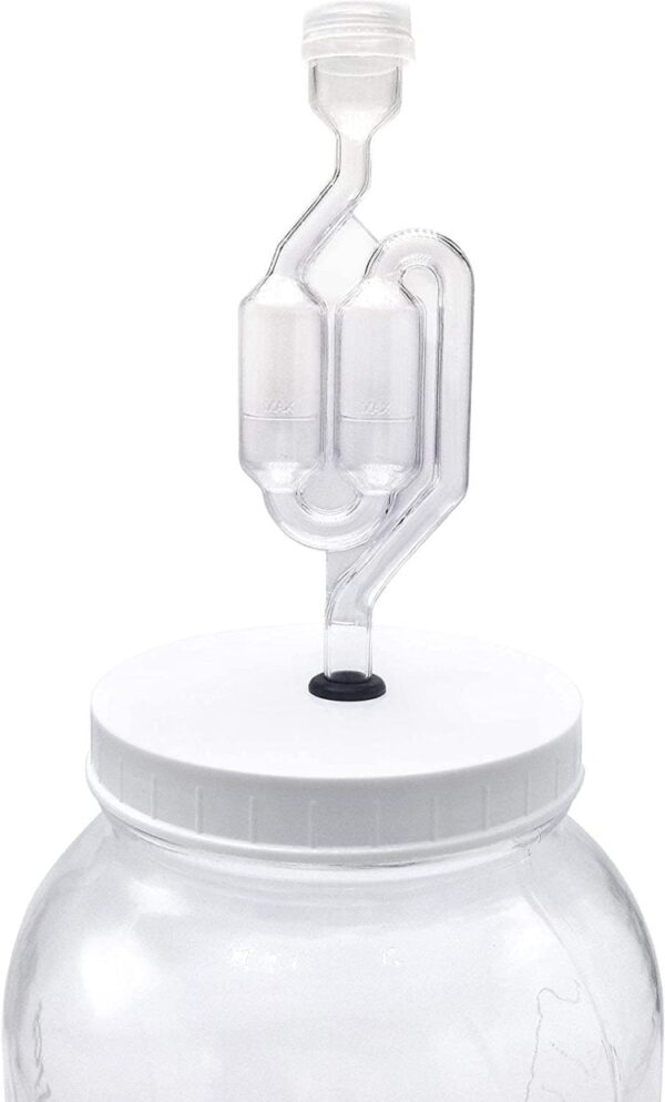 Glass Jar Wide Mouth Large Lids Fermentation Kit Fermenting Water Seal  Airlock
