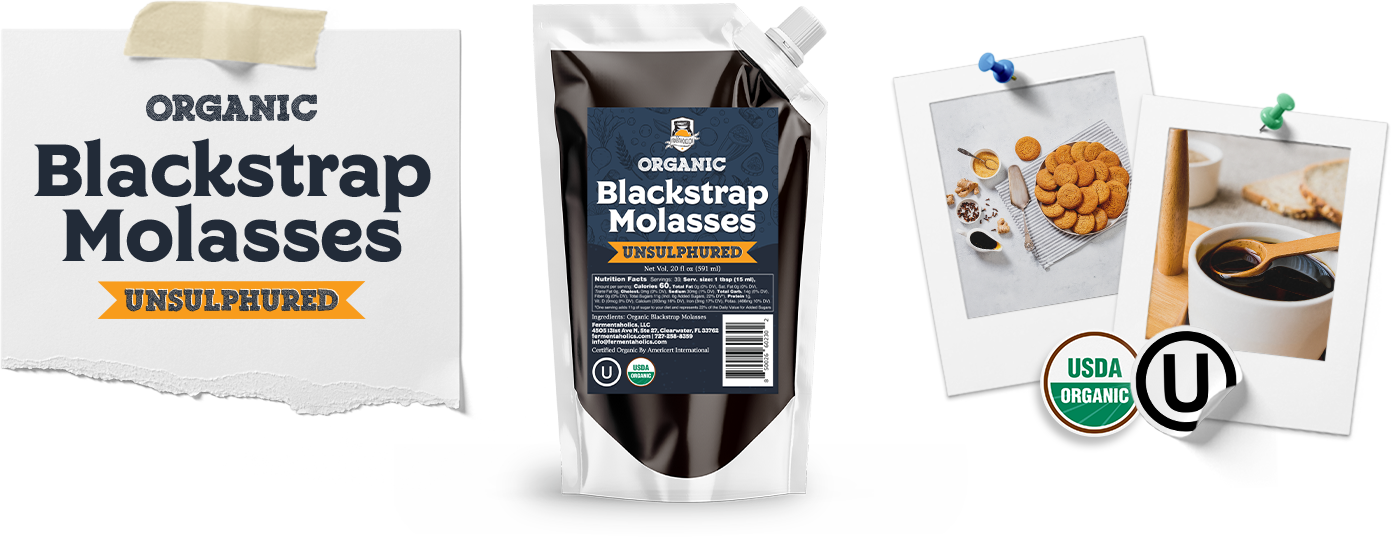 Organic Blackstrap Molasses - 20 Fluid Ounce