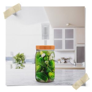 Wide Mouth Mason Jar Lid with 3-Piece Airlock