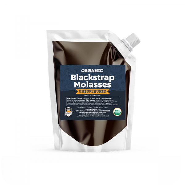 Organic Unsulphured Blackstrap Molasses 4 Oz
