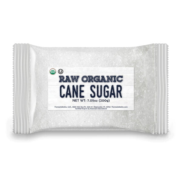 organic cane sugar – portioned for 1 gallon kombucha brew