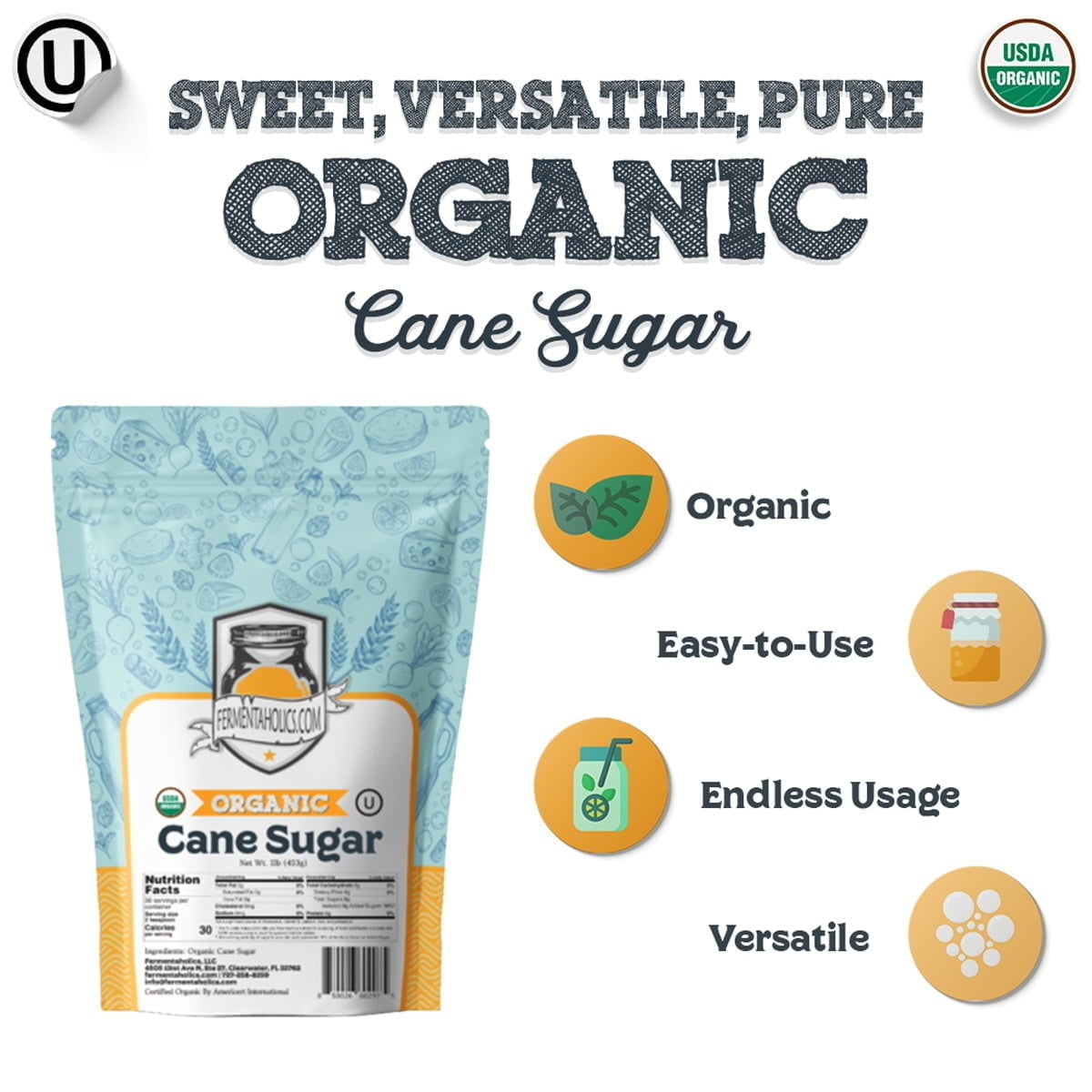 organic cane sugar