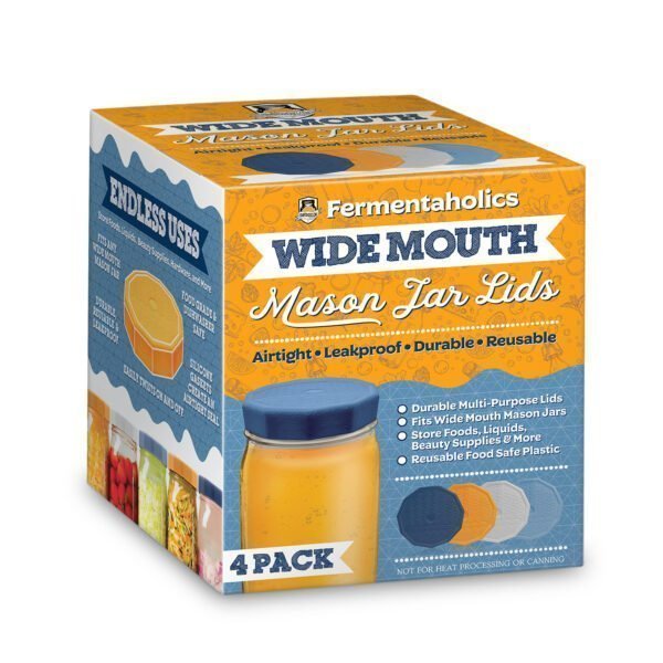 plastic wide mouth mason jar lids