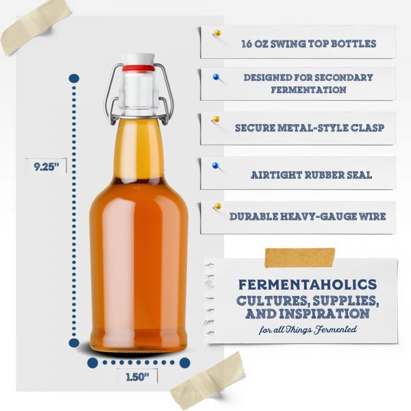 Clear Swing Top Glass Bottle