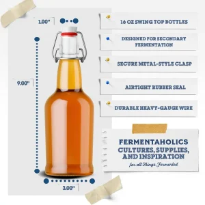 Clear Swing Top Bottles - 6 Pack