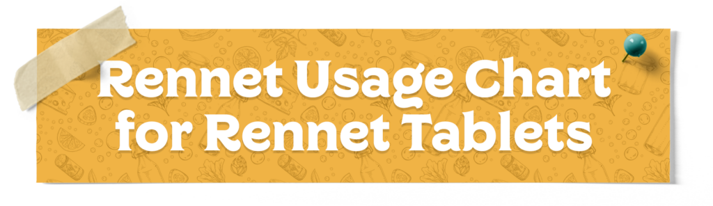 how to use rennet tablets to make cheese