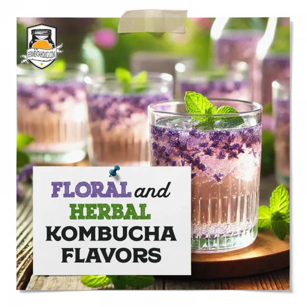 Secondary Fermentation Floral And Herbal Kombucha Flavors