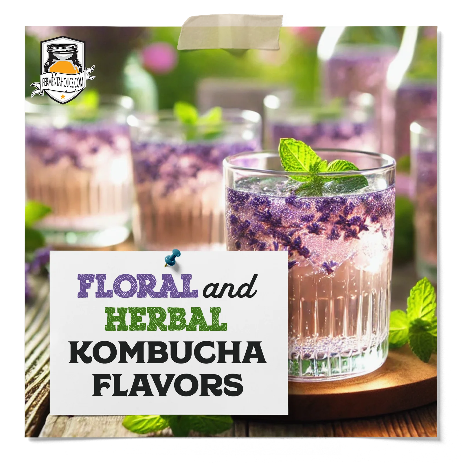 Secondary Fermentation Floral And Herbal Kombucha Flavors