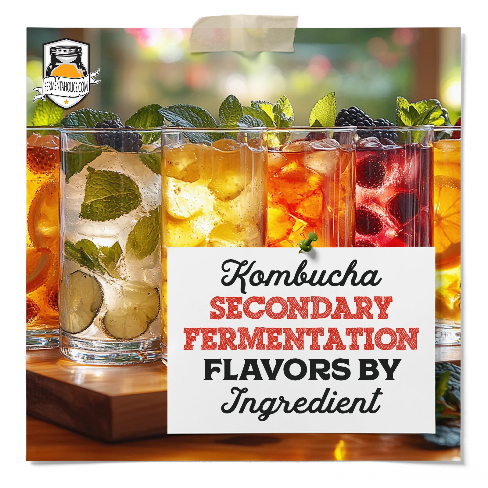 kombucha secondary fermentation flavors by ingredient