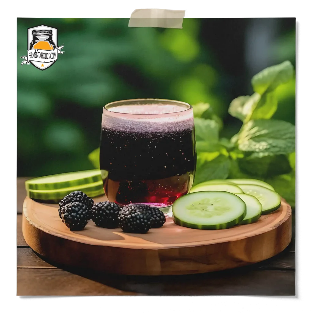 blackberry cucumber kombucha