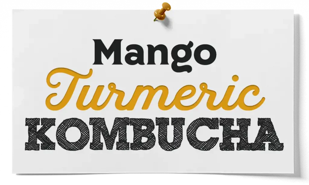 how to make mango turmeric kombucha