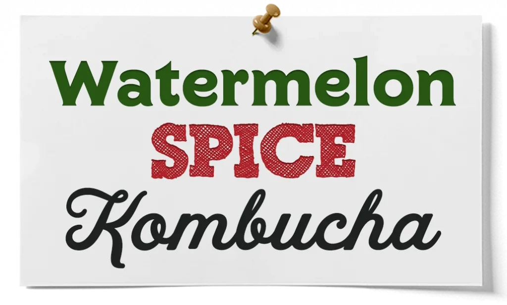 watermelon spice kombucha text