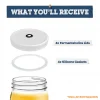 Wide Mouth Mason Jar Fermenting Grommeted Lids - 4 Pack