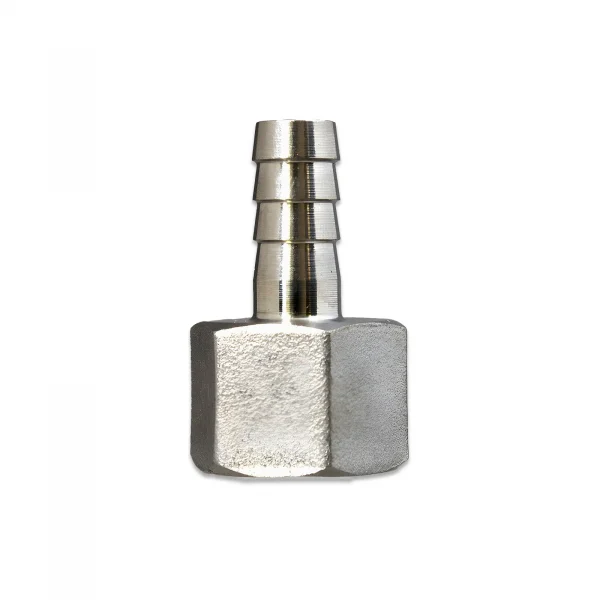 Stainless Steel Hose Barbed Fitting ½ Female NPT to ⅜ Barb