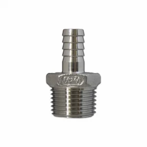 Stainless Steel Hose Barbed Fitting ½ Male NPT to ⅜ Barb