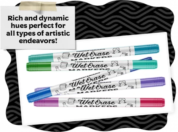 Double Sided Glass Jar Markers