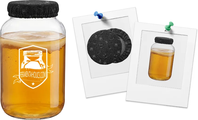 Black Breathable Gallon Jar Covers