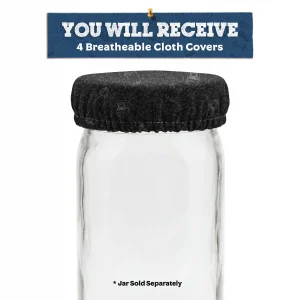 Black Elastic Mason Jar Cover