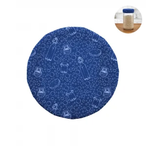 Elastic Blue Mason Jar Cloth Cover