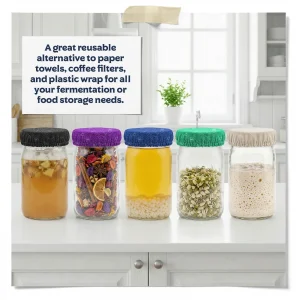 Blue Breathable Mason Jar Cover