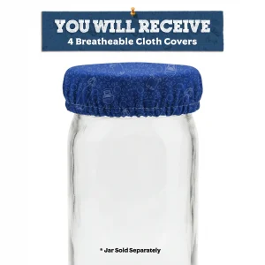 Blue Elastic Mason Jar Cover