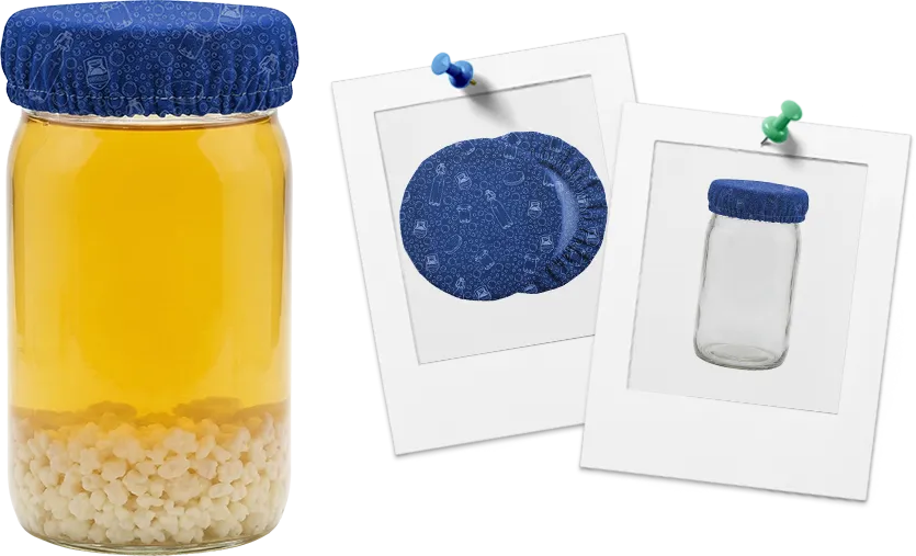 Blue Breathable Mason Jar Cloth Cover