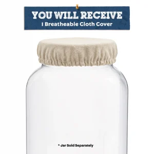 Unbleached Muslin Breathable Gallon Jar Cover