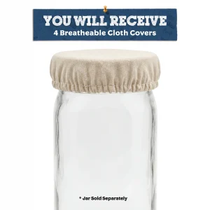 Breathable Muslin Mason Jar Cover