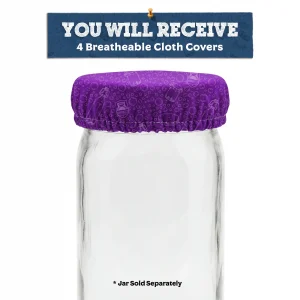 Purple Cloth Mason Jar Fermentation Cover