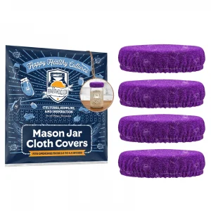 Elastic Purple Mason Jar Cover 4-Pack