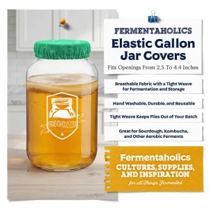 Green Breathable Gallon Jar Cover