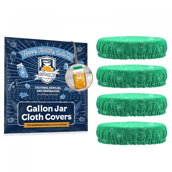 Green Gallon Jar Cloth Cover 4-Pack