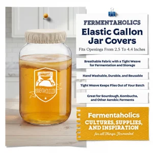 Unbleached Muslin Breathable Gallon Jar Cover