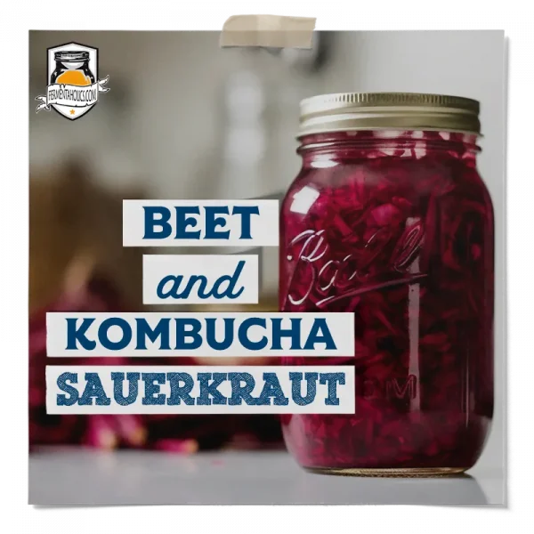 Beet And Kombucha Sauerkraut