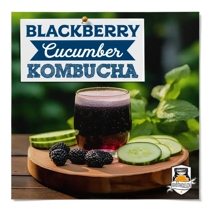 Blackberry Cucumber Kombucha