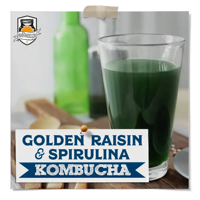 Golden Raisin & Spirulina Kombucha