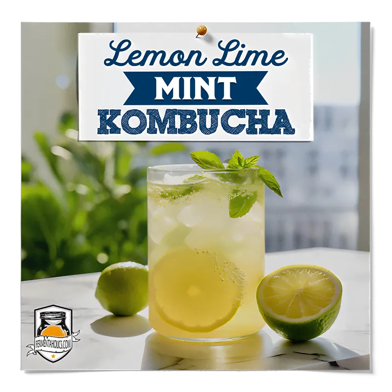 Lemon Lime Mint Kombucha