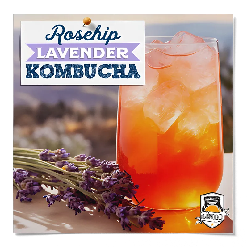 Rose Hip Lavender Kombucha
