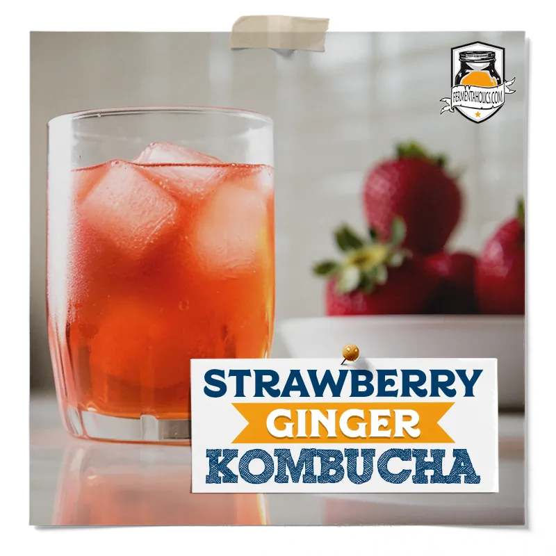 Strawberry Ginger Kombucha